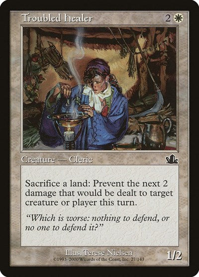 Troubled Healer (PCY) #27 Common (Moderately Played) Prophecy Magic: The Gathering: 2000