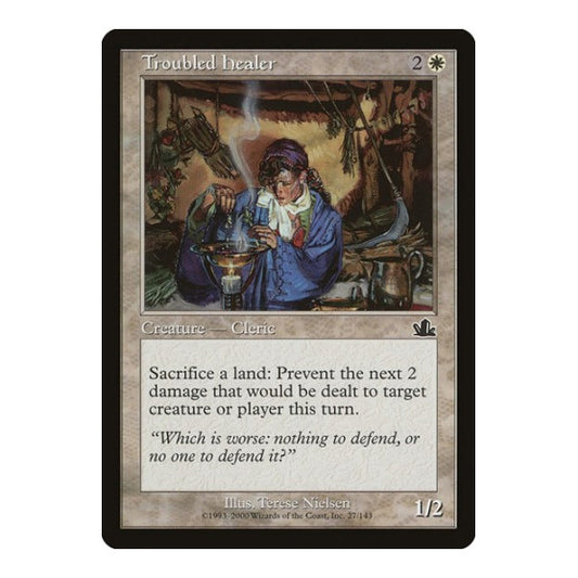 Troubled Healer (PCY) #27 Common (Moderately Played) Prophecy Magic: The Gathering: 2000