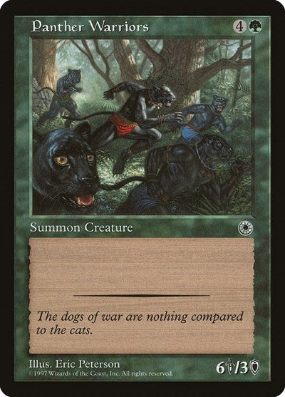 Panther Warriors (POR) #180 Common (Heavily Played) Portal Magic: The Gathering: 1997