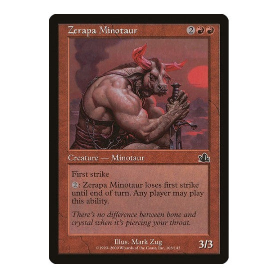 Zerapa Minotaur (PCY) #108 Common (Heavily Played) Prophecy Magic: The Gathering: 2000