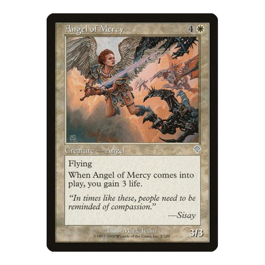 Angel of Mercy (INV) #2 Uncommon (Moderately Played) Invasion Magic: The Gathering: 2000