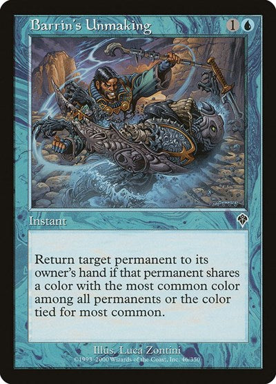 Barrins Unmaking (INV) #46 Common (Damaged) Invasion Magic: The Gathering: 2000