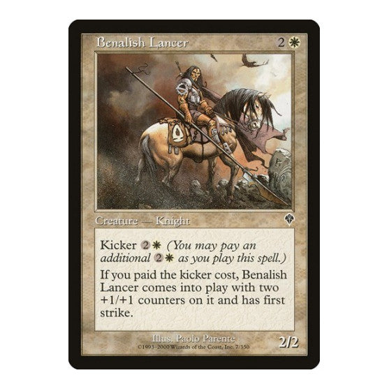 Benalish Lancer (INV) #7 Common (Moderately Played) Invasion Magic: The Gathering: 2000