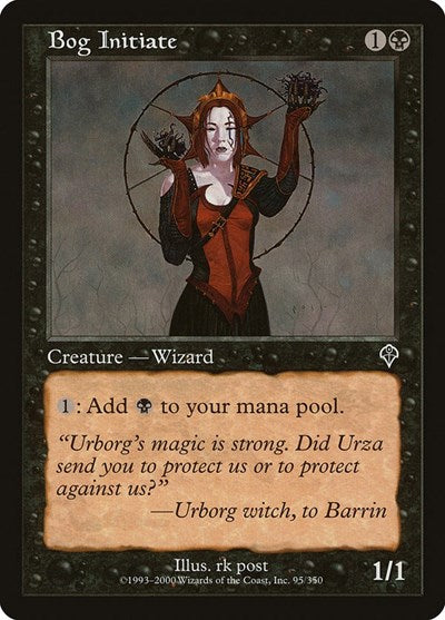 Bog Initiate (INV) #95 Common (Heavily Played) Invasion Magic: The Gathering: 2000