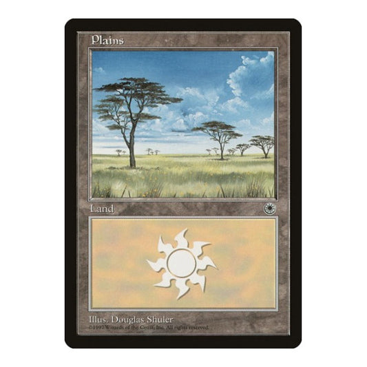 Plains (Clouds Right) (POR) #196 Land Portal Magic: The Gathering: 1997