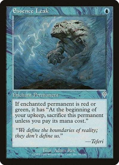 Essence Leak (INV) #55 Uncommon (Damaged) Invasion Magic: The Gathering: 2000