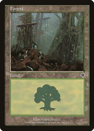 Forest 350 (INV) #350 Land (Moderately Played) Invasion Magic: The Gathering: 2000
