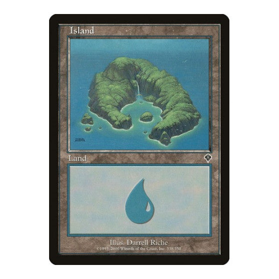 Island (338) (INV) #338 Land (Heavily Played) Invasion Magic: The Gathering: 2000