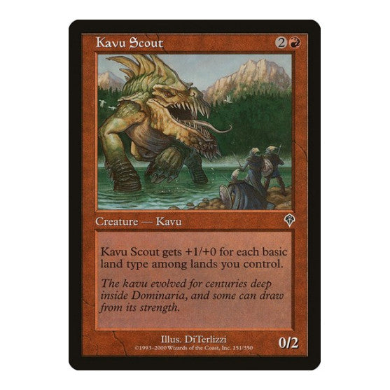 Kavu Scout (INV) #151 Common (Lightly Played) Invasion Magic: The Gathering: 2000