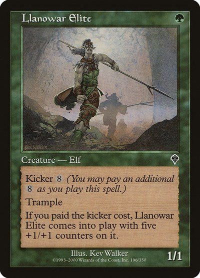Llanowar Elite (INV) #196 Common (Heavily Played) Invasion Magic: 2000