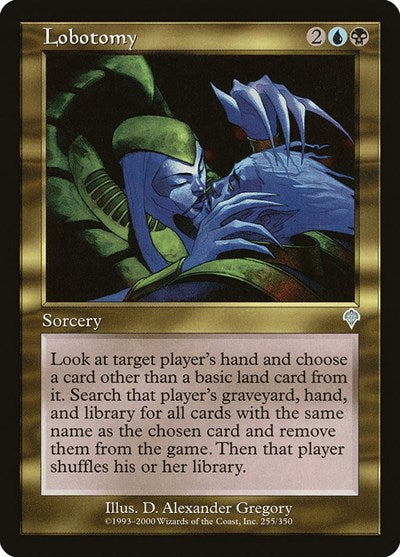 Lobotomy (INV) #255 Uncommon (Moderately Played) Invasion Magic: The Gathering: 2000
