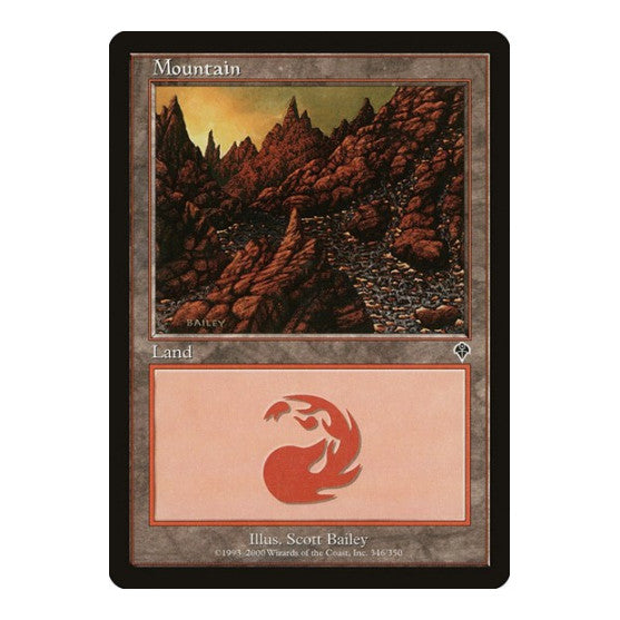 Mountain 346 (INV) #346 Land (Heavily Played) Invasion Magic: The Gathering: 2000
