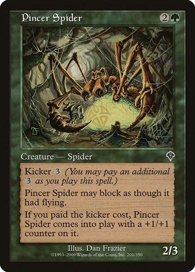 Pincer Spider (INV) #201 Common (Lightly Played) Invasion Magic: The Gathering: 2000