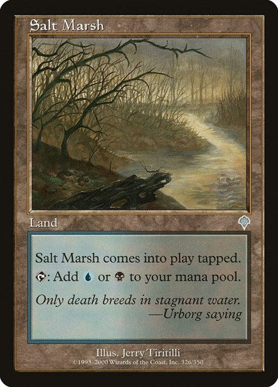 Salt Marsh (INV) #326 Uncommon (Near Mint) Invasion Magic: 2000