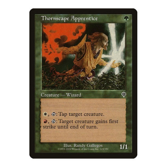 Thornscape Apprentice (INV) #215 Common (Moderately Played) Invasion Magic: The Gathering: 2000