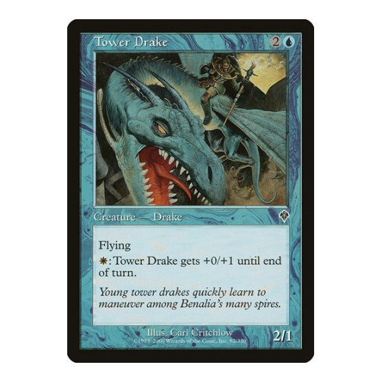 Tower Drake (INV) #82 Common (Moderately Played) Invasion Magic: The Gathering: 2000