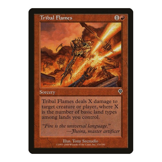 Tribal Flames (INV) #176 Common (Moderately Played) Invasion Magic: The Gathering: 2000