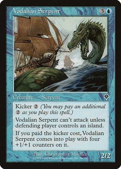 Vodalian Serpent (INV) #86 Common (Damaged) Invasion Magic: The Gathering: 2000