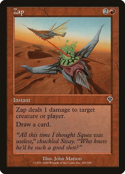 Zap (INV) #180 Common (Lightly Played) Invasion Magic: 2000
