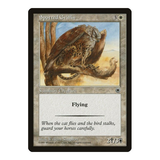 Spotted Griffin (POR) #28 Common (Damaged) Portal Magic: The Gathering: 1997