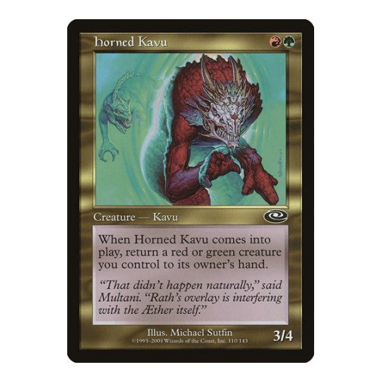 Horned Kavu (PLS) #110 Common (Moderately Played) Planeshift Magic: The Gathering: 2001