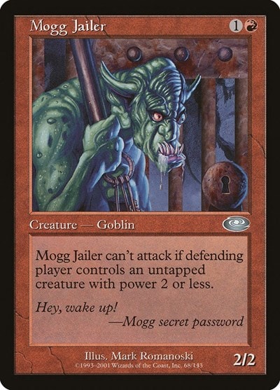 Mogg Jailer (PLS) #68 Uncommon (Heavily Played) Planeshift Magic: The Gathering: 2001