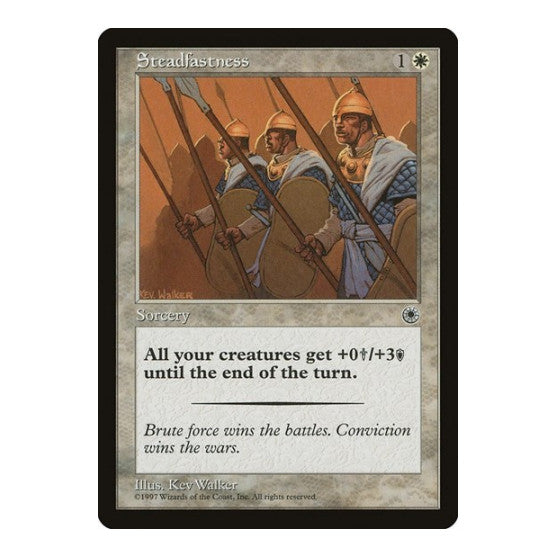 Steadfastness (POR) #31 Common (Lightly Played) Portal Magic: The Gathering: 1997