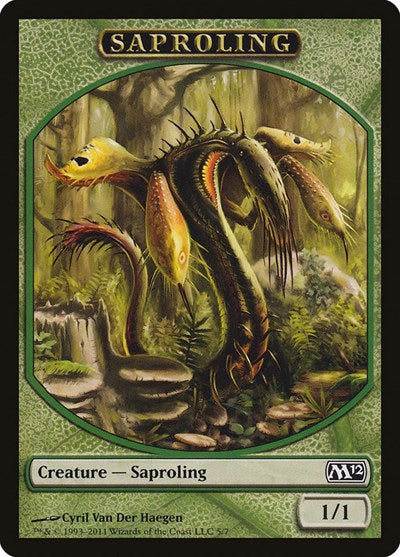 Saproling Token (M12) #5 T (Lightly Played) Magic 2012 (M12) Magic: 2011