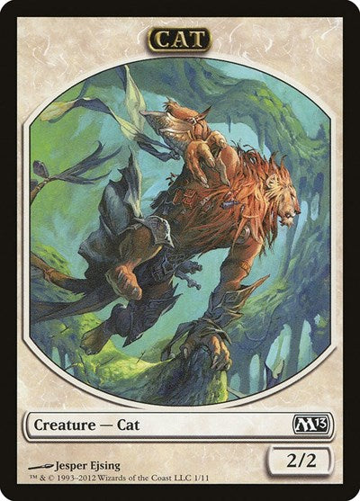 Cat Token (M13) #1 T (Moderately Played) Magic 2013 (M13) Magic: The Gathering: 2012