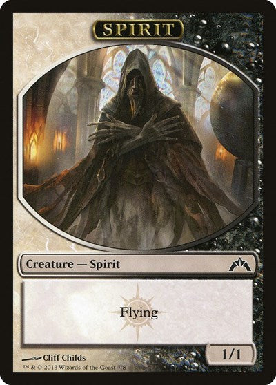 Spirit Token (GTC) #7 T (Moderately Played) Gatecrash Magic: The Gathering: 2013