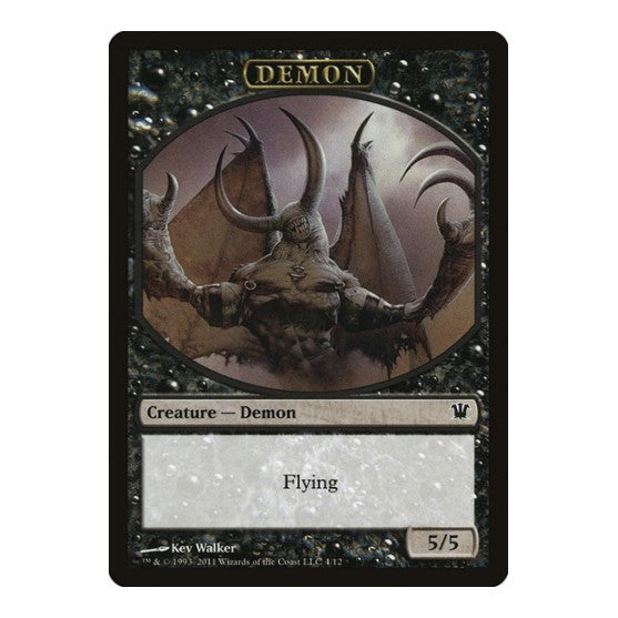 Demon Token (ISD) #4 T (Lightly Played) Innistrad Magic: The Gathering: 2011