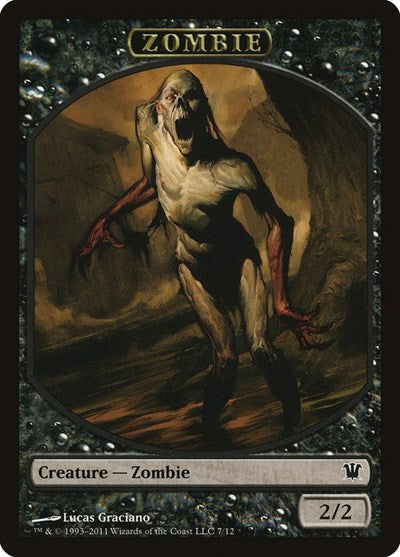 Zombie Token 7 (ISD) #7 T Innistrad Magic: The Gathering: 2011