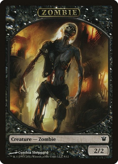 Zombie Token 9 (ISD) #9 T (Moderately Played) Innistrad Magic: 2011