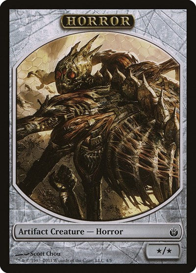 Horror Token (MBS) #4 T (Moderately Played) Mirrodin Besieged Magic: The Gathering: 2011