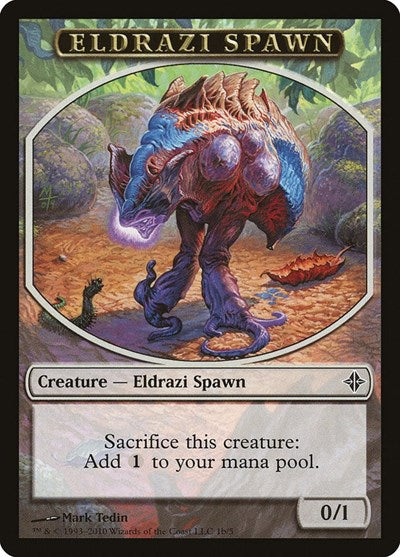 Eldrazi Spawn Token 1b (ROE) #1b T (Lightly Played) Rise of the Eldrazi Magic: The Gathering: 2010