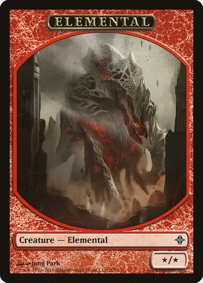 Elemental Token (ROE) #2 T (Moderately Played) Rise of the Eldrazi Magic: The Gathering: 2010