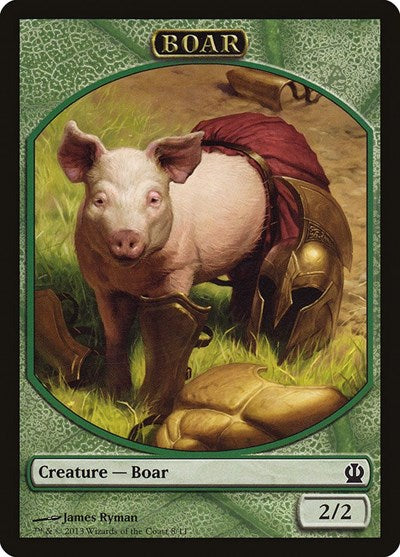 Boar Token (THS) #8 T (Lightly Played) Theros Magic: The Gathering: 2013