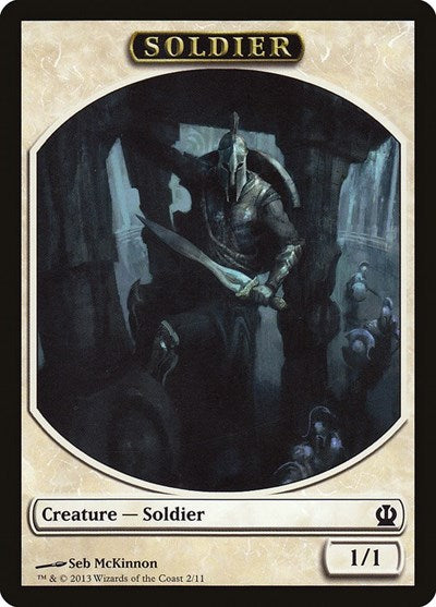 Soldier Token McKinnon (THS) #2 T (Lightly Played) Theros Magic: The Gathering: 2013