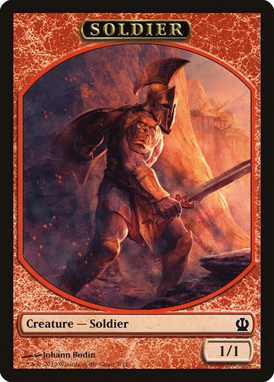 Soldier Token Red (THS) #7 T (Lightly Played) Theros Magic: 2013