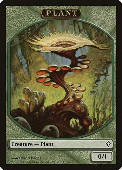 Plant Token (WWK) #5 T (Moderately Played) Worldwake Magic: The Gathering: 2010