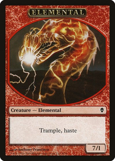 Elemental Token (ZEN) #8 T (Moderately Played) Zendikar Magic: The Gathering: 2009