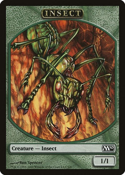Insect Token (M10) #6 T (Moderately Played) Magic 2010 (M10) Magic: The Gathering: 2009
