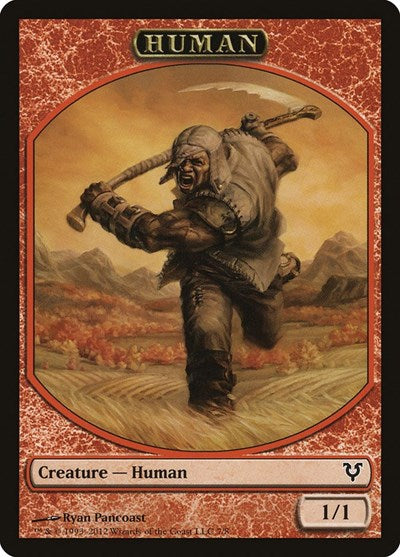 Human Token (7) (AVR) #7 Token (Moderately Played) Avacyn Restored Magic: The Gathering: 2012
