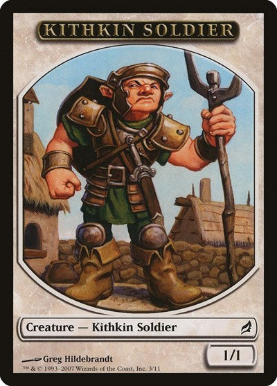 Kithkin Soldier Token (LRW) #3 T (Moderately Played) Lorwyn Magic: The Gathering: 2007