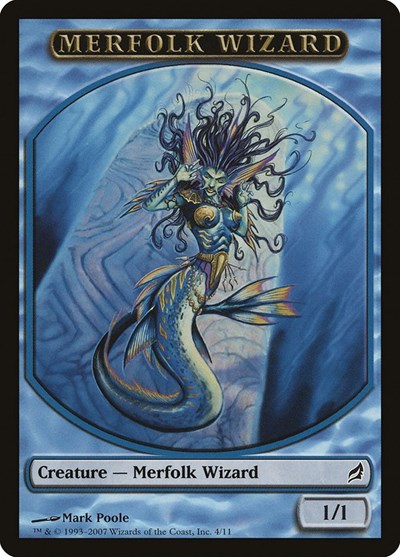 Merfolk Wizard Token (LRW) #4 T (Damaged) Lorwyn Magic: The Gathering: 2007