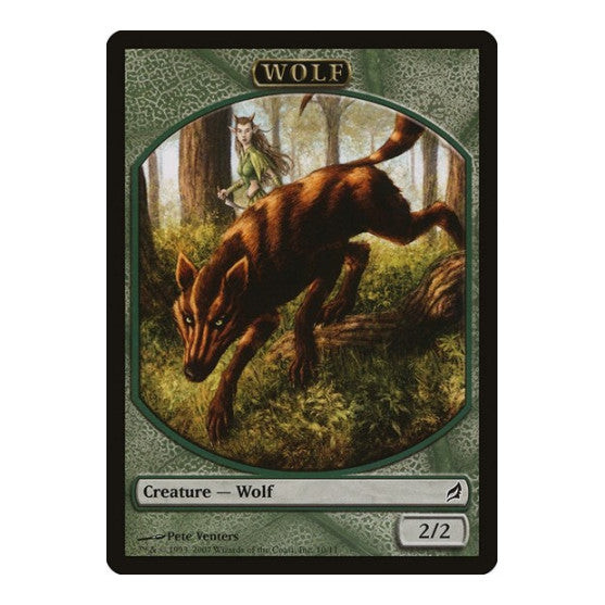 Wolf Token (LRW) #10 T (Moderately Played) Lorwyn Magic: The Gathering: 2007