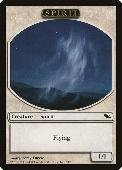 Spirit Token (SHM) #2 T (Moderately Played) Shadowmoor Magic: The Gathering: 2008