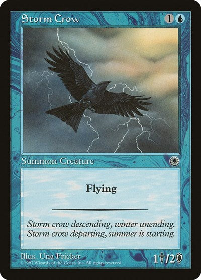 Storm Crow (POR) #69 Common (Lightly Played) Portal Magic: The Gathering: 1997
