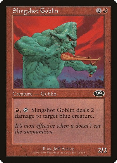 Slingshot Goblin (PLS) #72 Common (Lightly Played) Planeshift Magic: 2001
