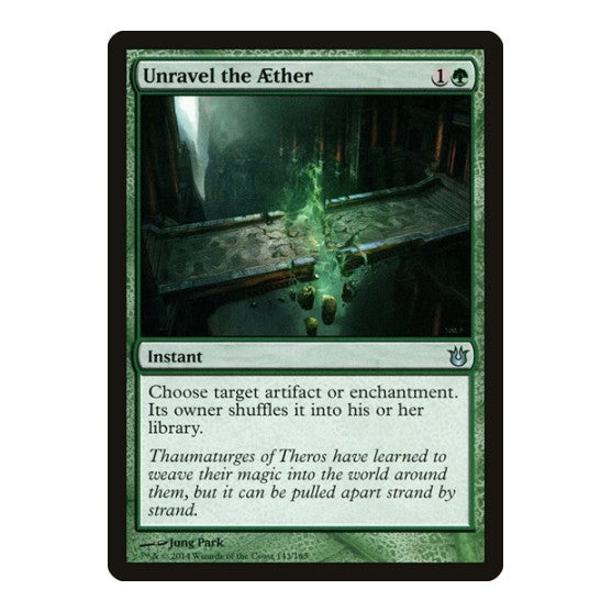Unravel the Aether (BNG) #143 Uncommon (Lightly Played) Born of the Gods Magic: The Gathering: 2014
